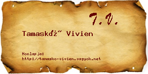 Tamaskó Vivien névjegykártya